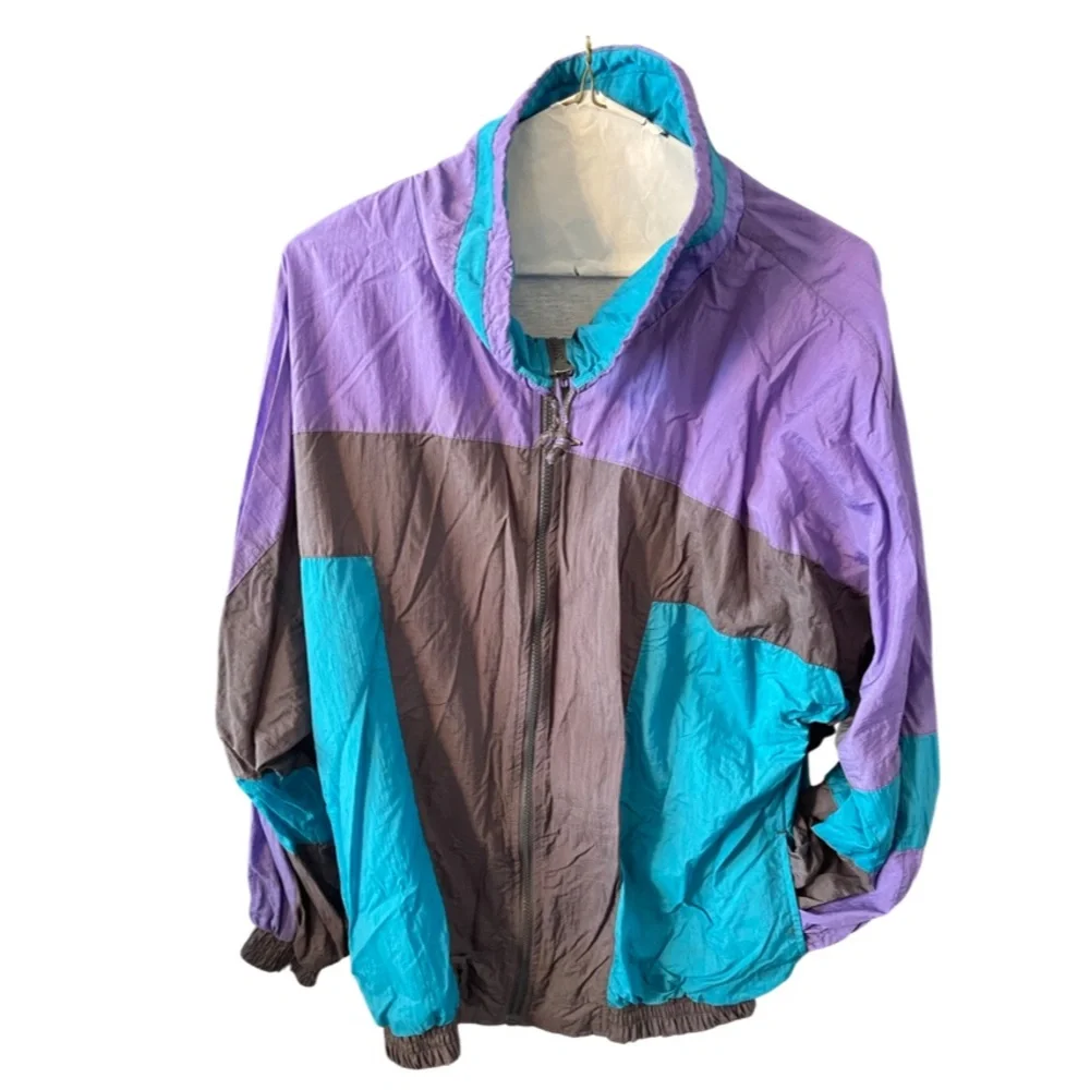 Vintage 80’s Pro Spirit Windbreaker Jacket: Adult XL: Retro Fashion